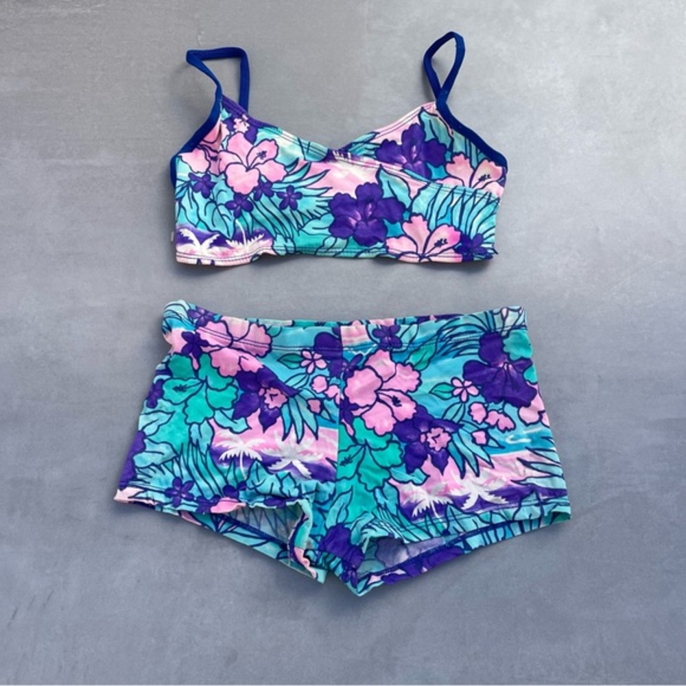 Vintage Tropical Hawaiian Bikini Set